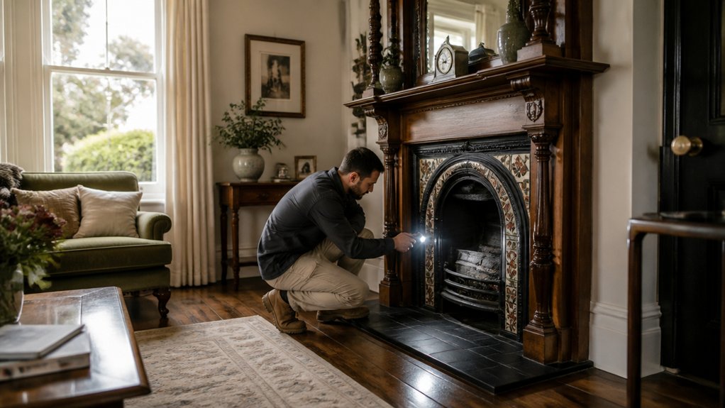 Victorian fireplace safety inspection and repair